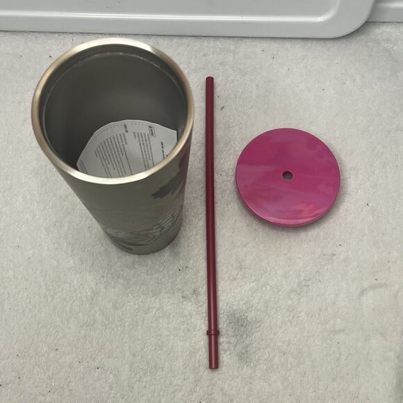 Starbucks Coffee 2021 Holiday Tumbler Stainless Pine Design Venti 24oz New - Picture 7 of 8